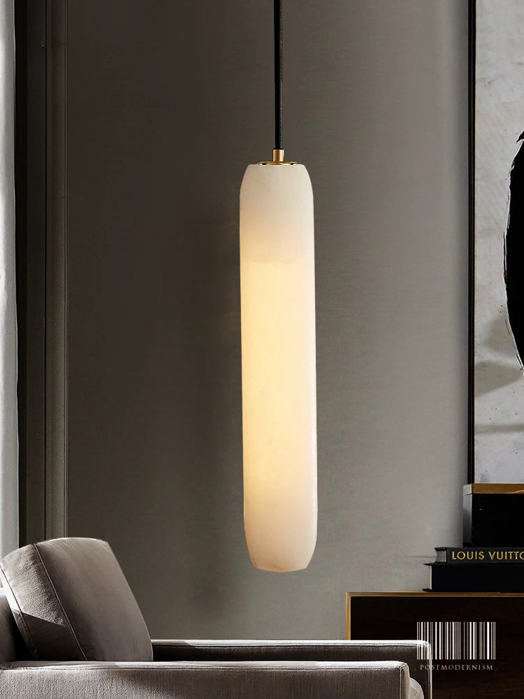Modern marble and copper chandelier minimalist style for interior decoration