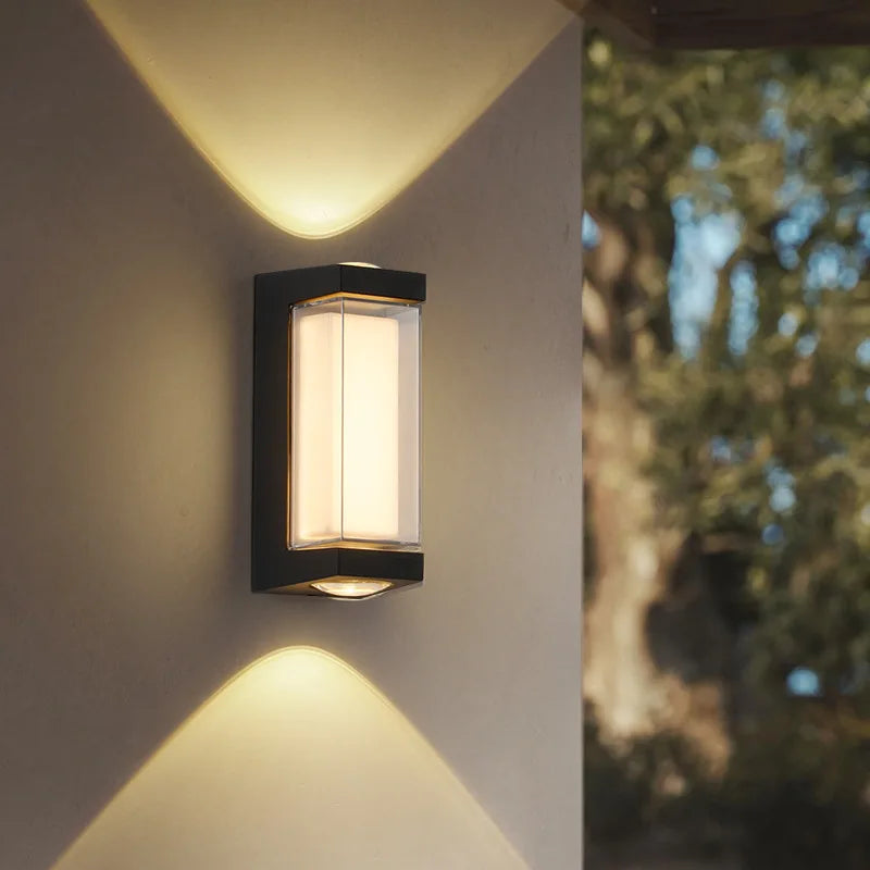 Modern waterproof LED outdoor wall light for garden and hallway