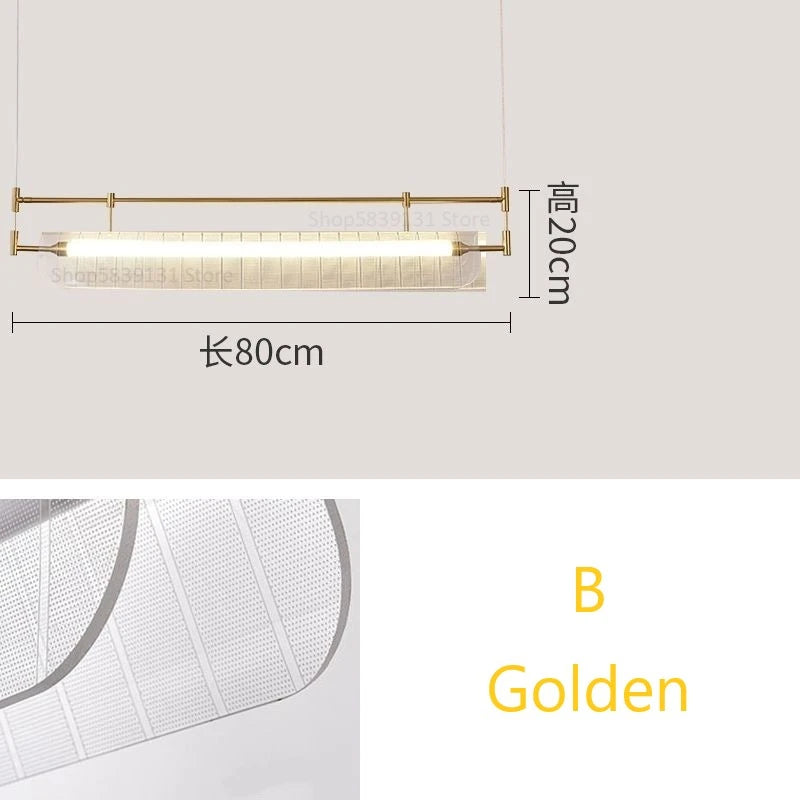 Modern Italian minimalist acrylic LED pendant light - vue 13 sur 18