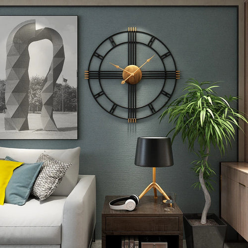 modern wall clock Nordic creative silent decoration - vue 5 sur 8