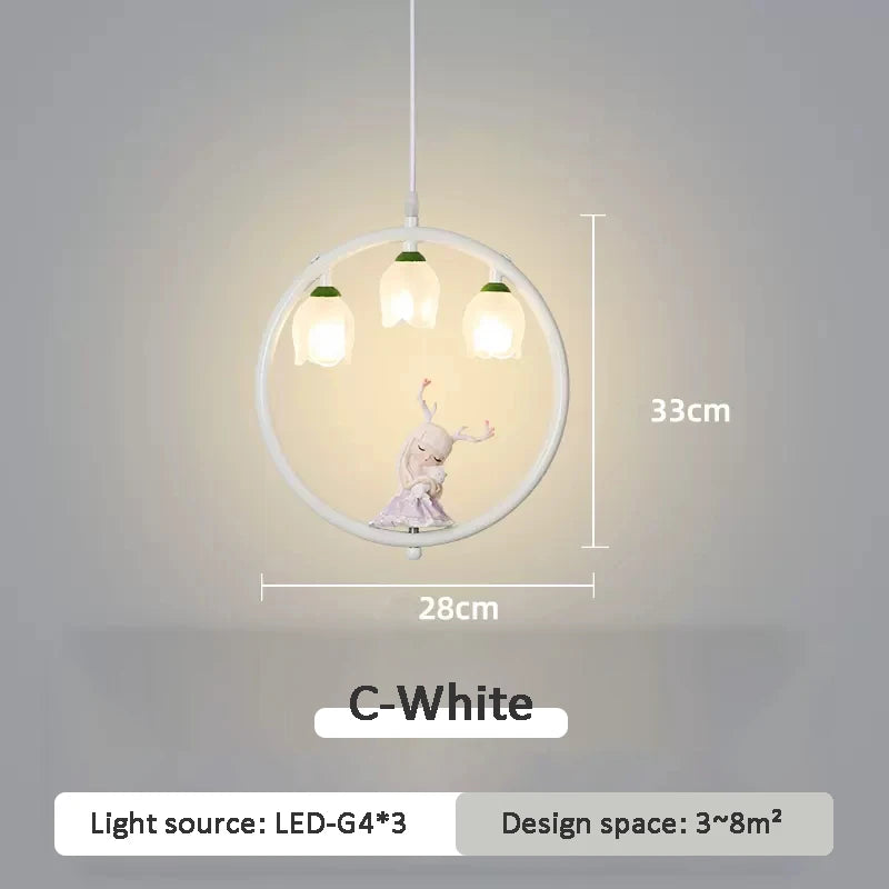 Cute pendant light for modern little girl's bedroom