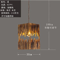 Nordic style wooden pendant light for restaurants, cafés and bars