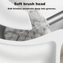 Aluminium wall-mounted brush with no-drill installation for effective cleaning
