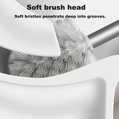 Aluminium wall-mounted brush with no-drill installation for effective cleaning - vue 5 sur 10