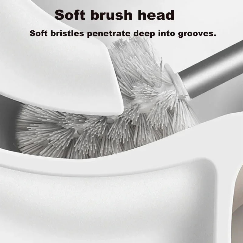 Aluminium wall-mounted brush with no-drill installation for effective cleaning - vue 4 sur 10