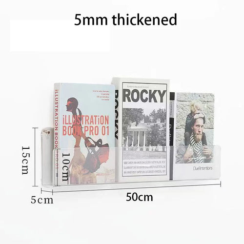 acrylic wall-mounted magazine rack for brochures and files - vue 15 sur 17