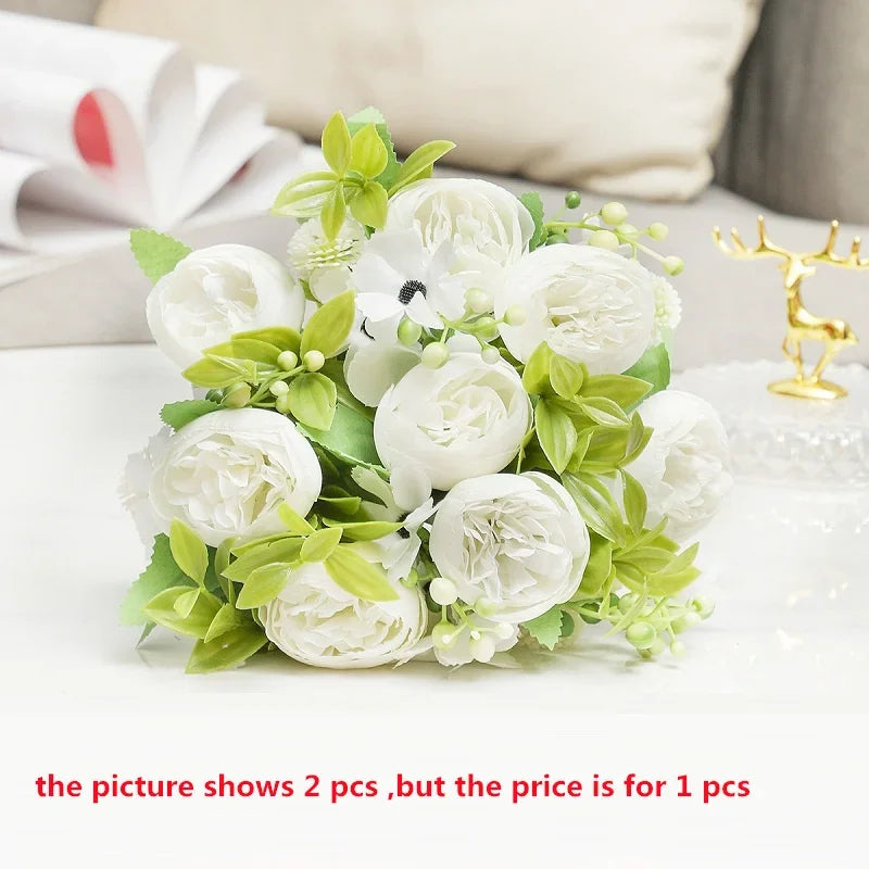 Artificial peony bouquet for weddings and festive decor - vue 11 sur 12