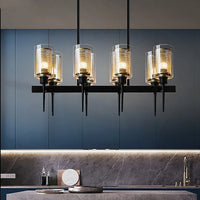Nordic retro industrial LED chandelier for restaurant and bar decor