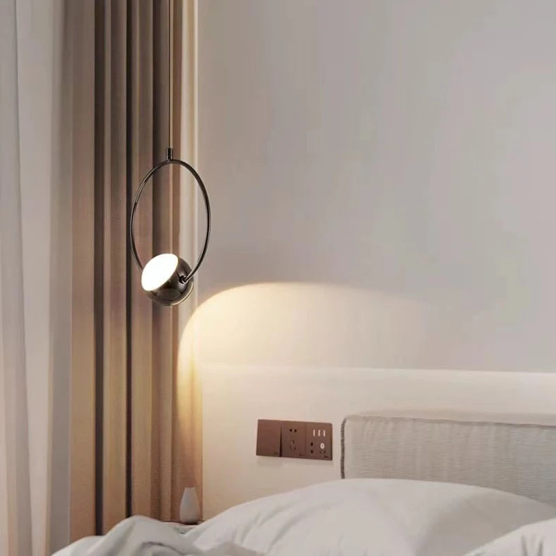 Modern rotating LED chandelier for decorative indoor lighting - vue 3 sur 7