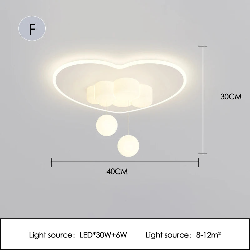 Minimalist and cosy LED cloud ceiling light for children's room