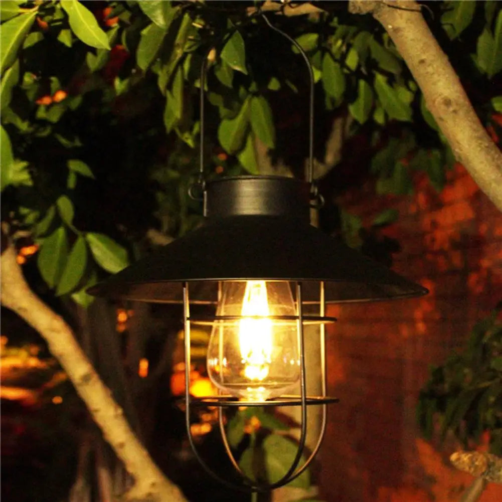Vintage solar lantern for garden and outdoor decoration