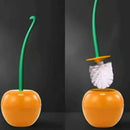 Cherry toilet brush with long handle and creative holder