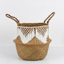 woven wicker basket for versatile storage and decoration