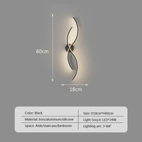 Modern minimalist LED striped wall light for bedroom, living room, corridor