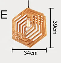 Modern wood pendant light nordic water drop style decorative ideal for lofts - vue 11 sur 11