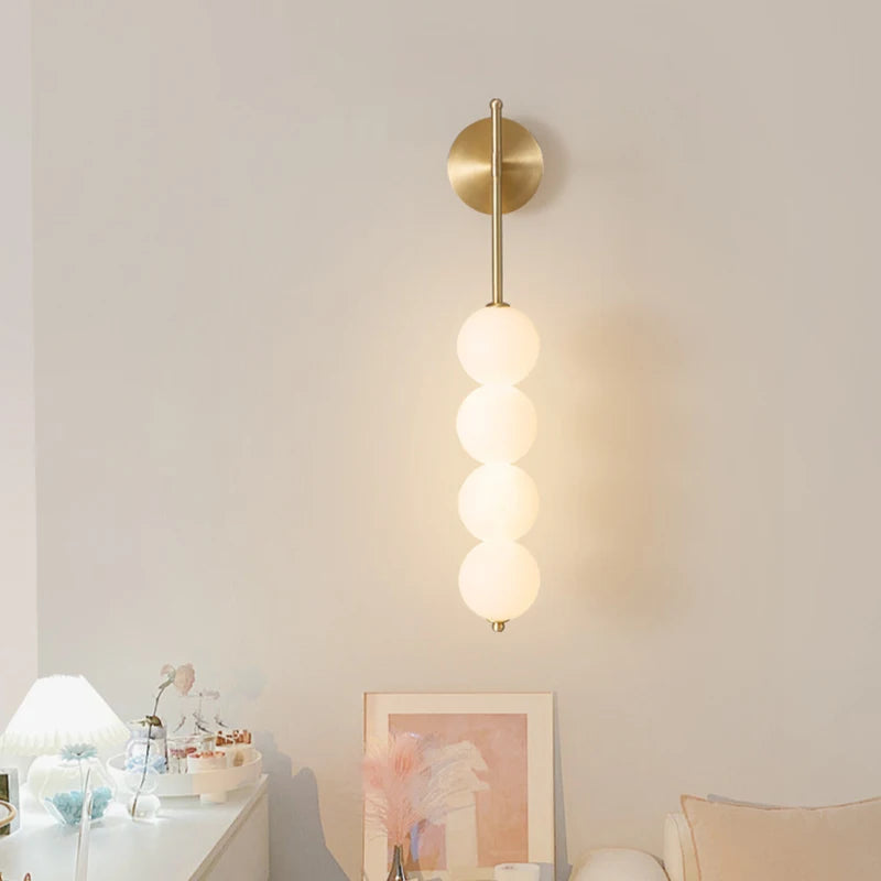 Minimalist LED wall light in the shape of a wind gourd