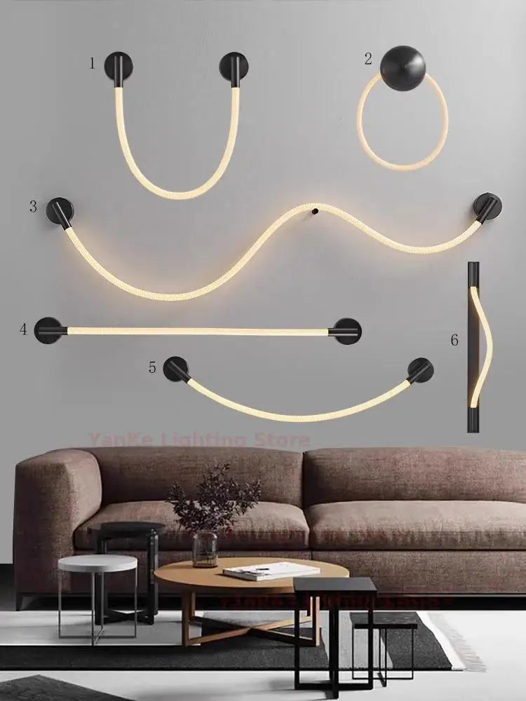 Modern minimalist luxury silicone wall light