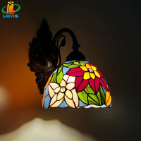 Tiffany daisy wall light classic decoration in antique alloy