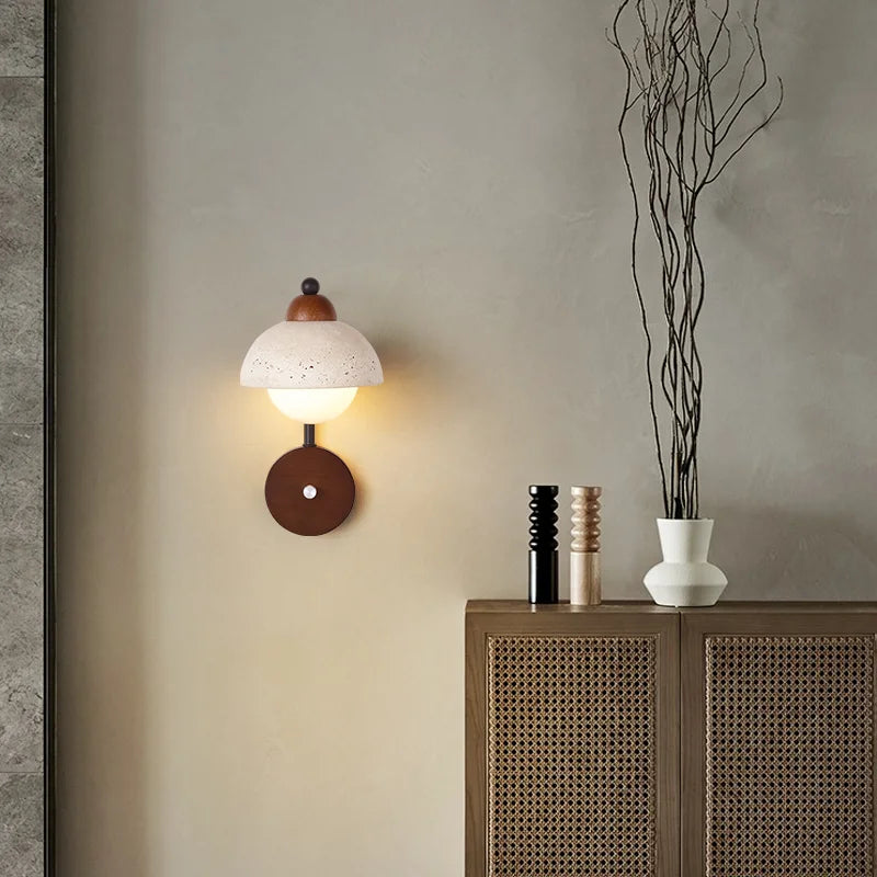 Decorative indoor LED natural stone wall light - vue 4 sur 7