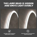 Round illuminated mirror with touch switch and anti-fog function