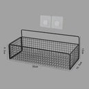 space-saving metal wall-mounted storage basket for accessories