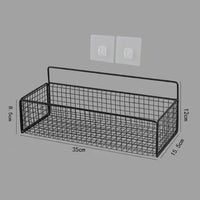space-saving metal wall-mounted storage basket for accessories