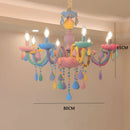 Kawaii crystal rainbow chandelier for children's bedroom decor