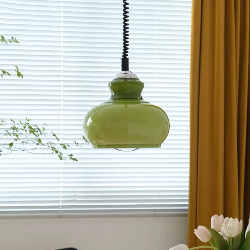 Nordic coloured glass pendant light for bar and restaurant