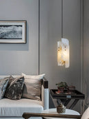 Modern decorative chandelier in natural marble minimalist
