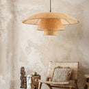 Hand-woven vintage rattan pendant light for restaurants and hotels