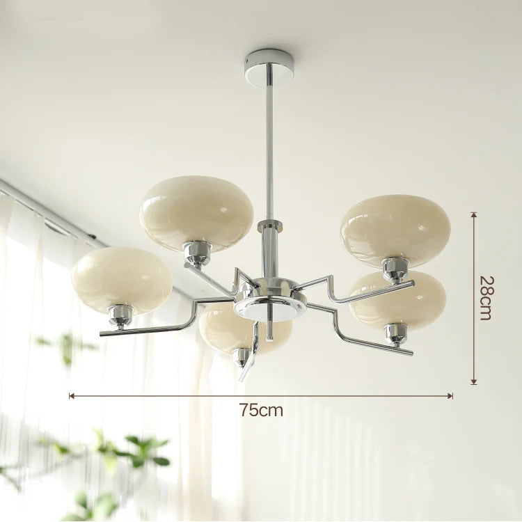 Bauhaus glass chandelier for modern and designer décor