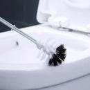Luxury toilet brush with long handle and soft bristles
