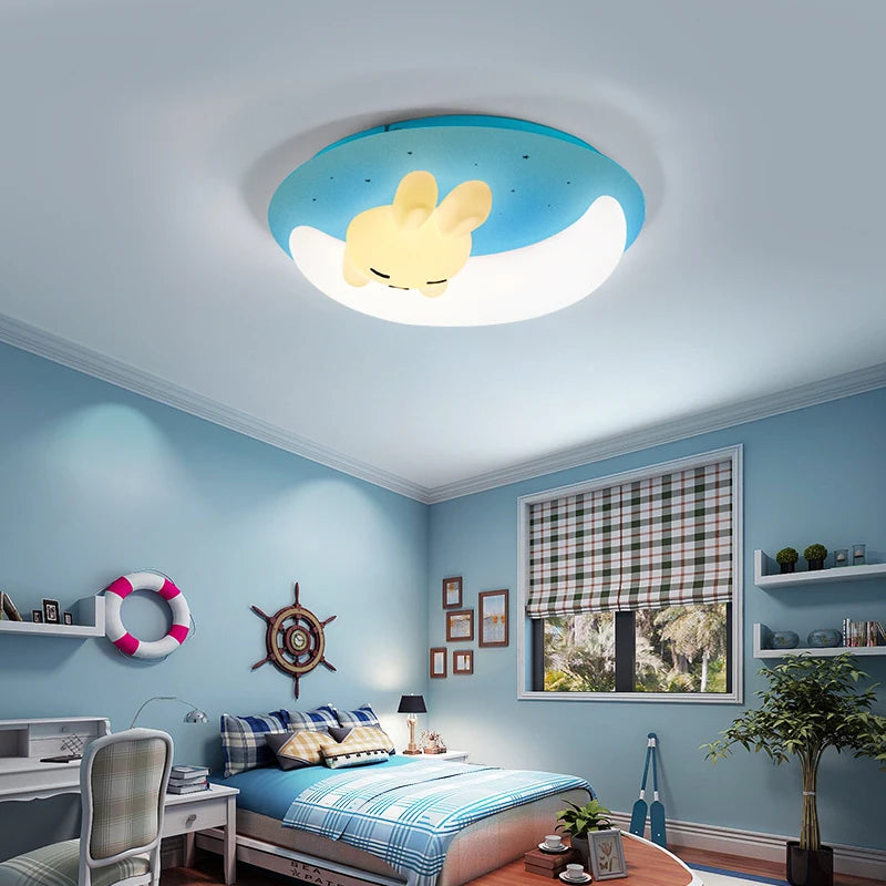 Nordic design LED bunny ceiling light decorative indoor fixture - vue 5 sur 18