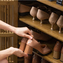 4-tier wooden shoe rack with hollow doors