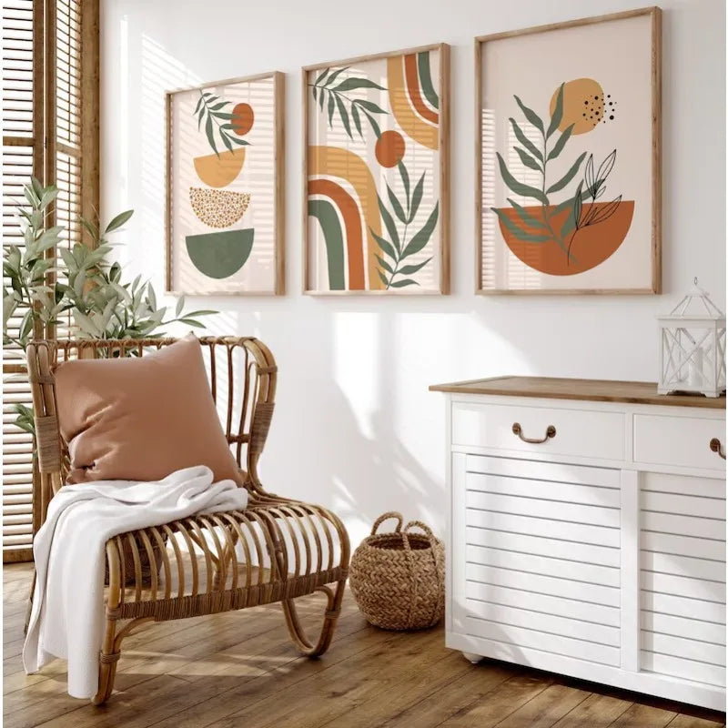 Set of 3 modern abstract art posters for wall decor - vue 2 sur 7
