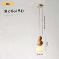 Japanese solid wood pendant light wabi sabi style for interiors