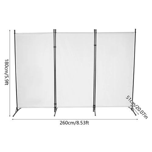3/4 Panel Folding Room Divider Freestanding Tall Privacy Screens Partition Office/Room Partition Divider, 2.6×1.8m / 2×1.7m - vue 6 sur 8