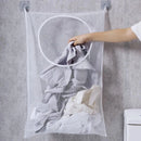 foldable laundry bag with hook for convenient storage