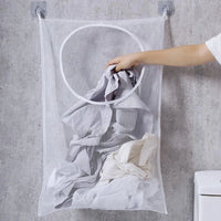 foldable laundry bag with hook for convenient storage