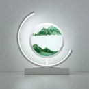 LED sand art table lamp for dynamic interior decoration