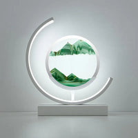 LED sand art table lamp for dynamic interior decoration