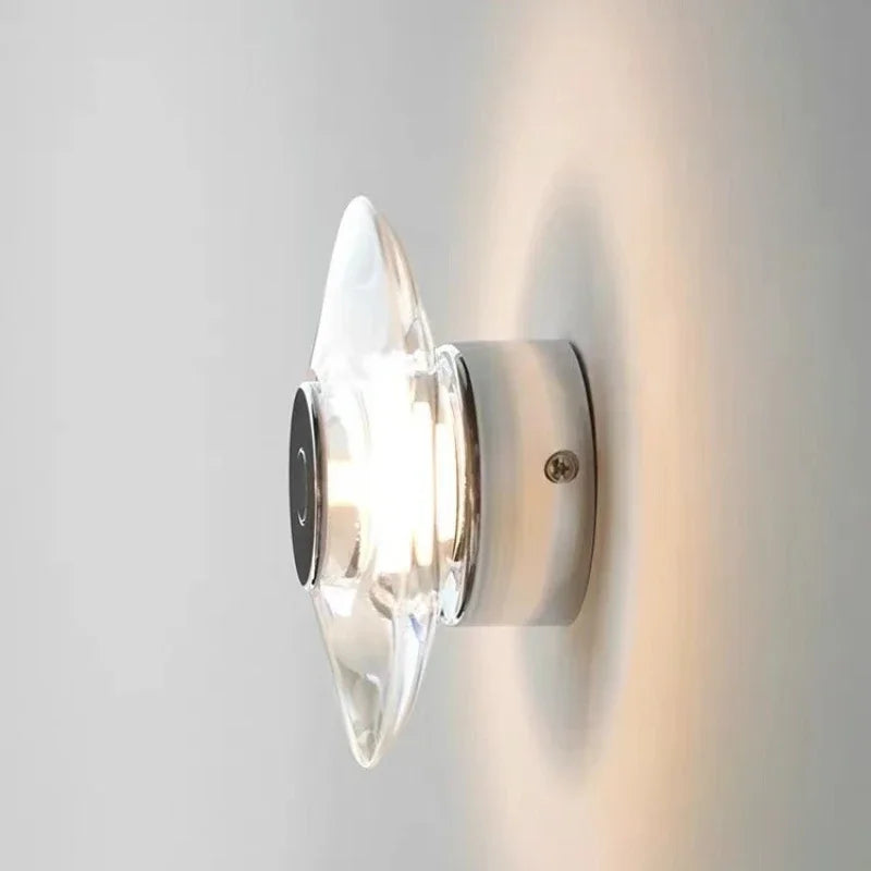 Italian crystal bedside lamp for elegant interior decoration
