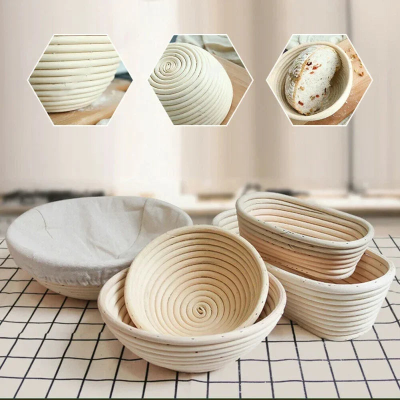 rattan bread basket for baking and fermentation - vue 2 sur 18