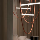 Modern leather belt with LED pendant for decorative lighting