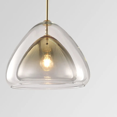 Nordic moon jelly LED pendant light with double glass cover - vue 5 sur 8