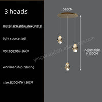 Nordic crystal chandelier loft style for modern interiors