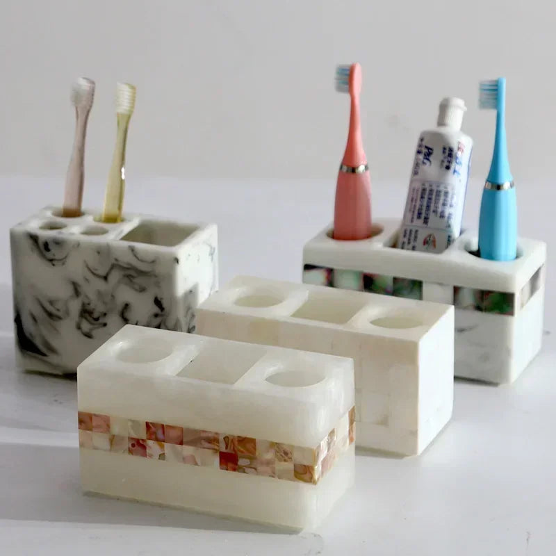 marble toothbrush holder design luxury modern minimalist