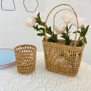 rattan picnic basket for storage and home decor