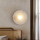 Wabi-sabi round LED wall light Japanese retro style decoration