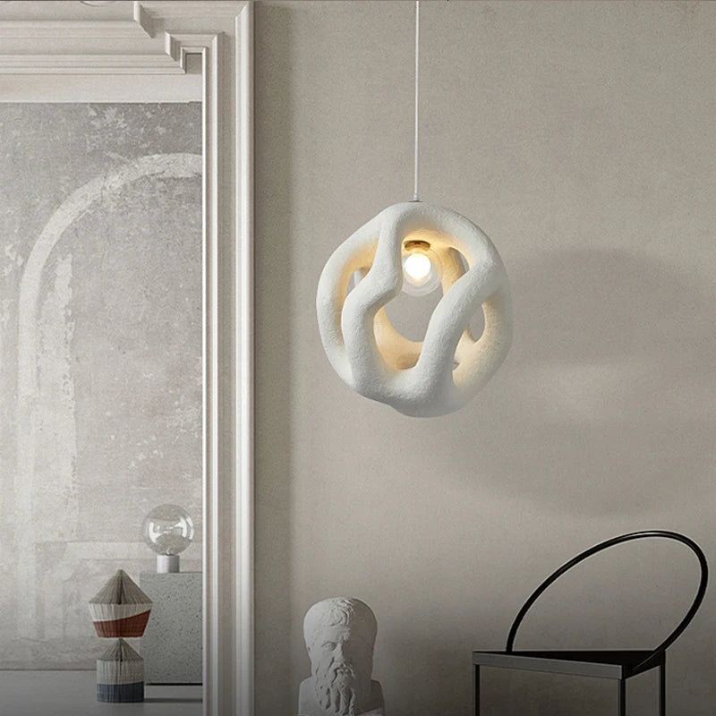 Nordic creative wabi-sabi LED pendant light for home, restaurant, and bar - vue 5 sur 9